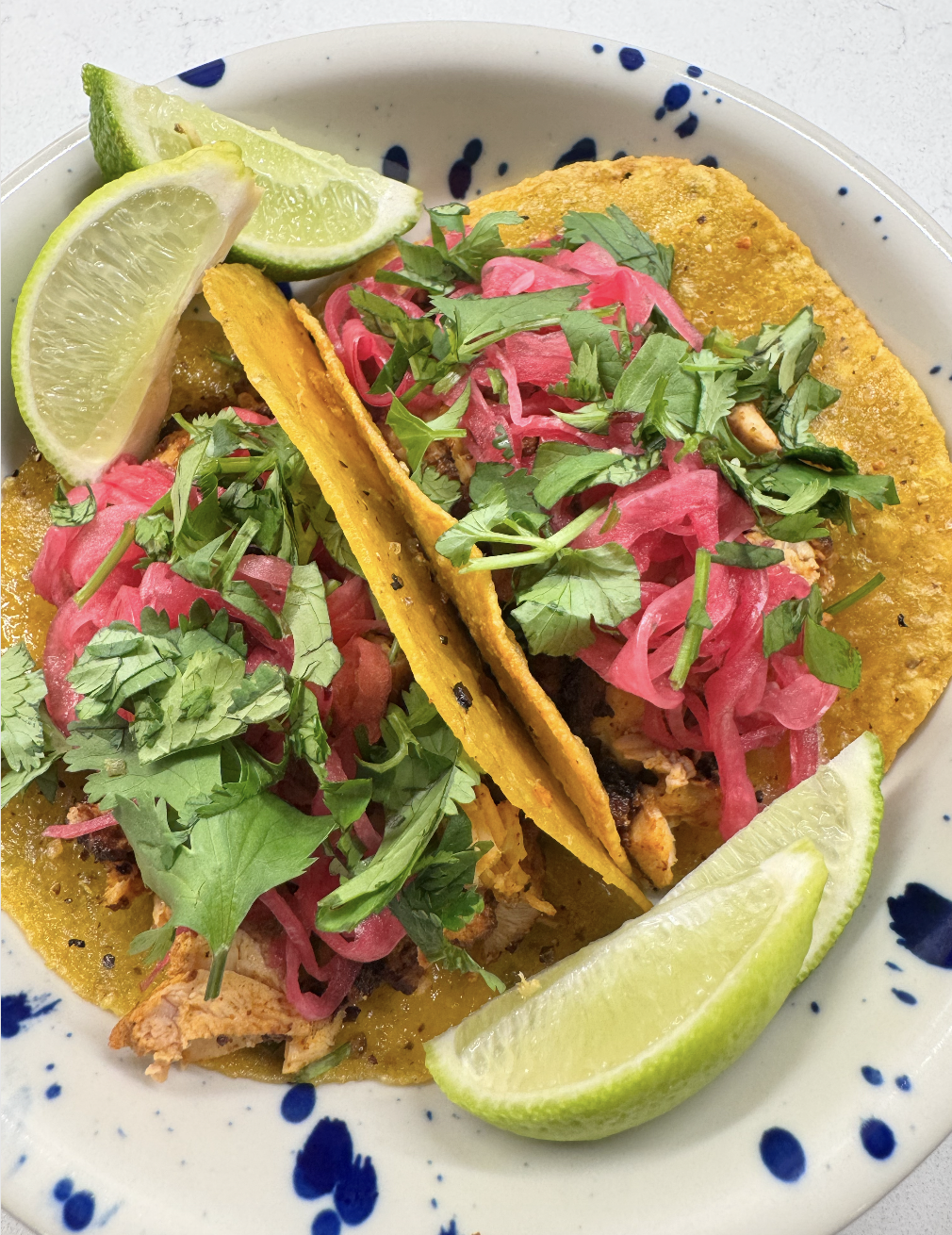 Chicken Street Tacos with Pickled Onions
