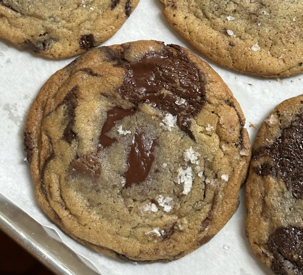 Salted Dark Chocolate Chip Cookies