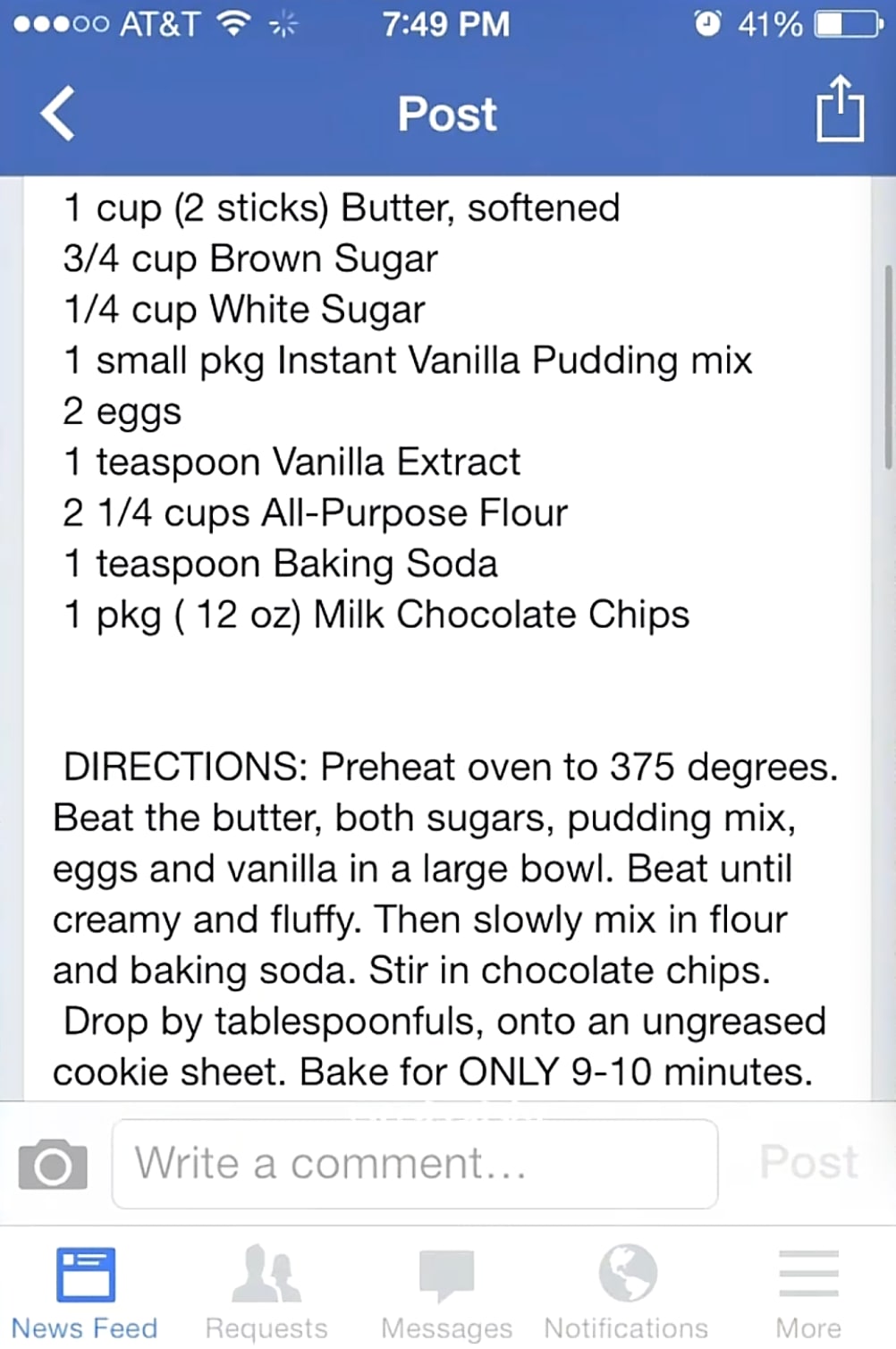 Vanilla Pudding Chocolate Chip Cookies