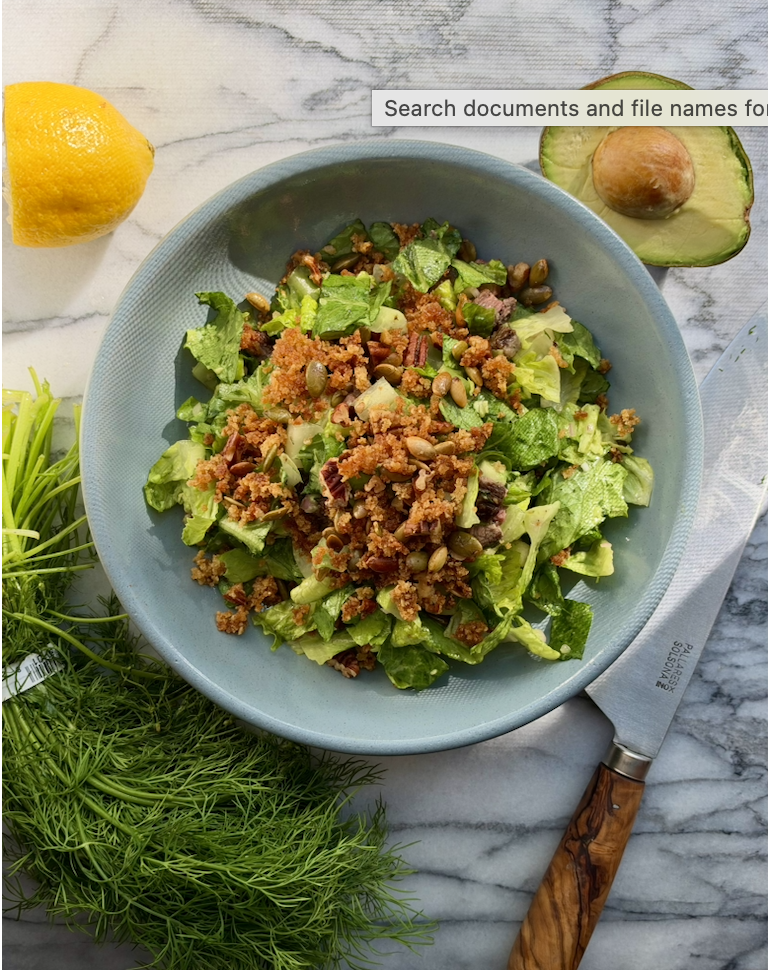 Skirt Steak & Apple-Dill Salad