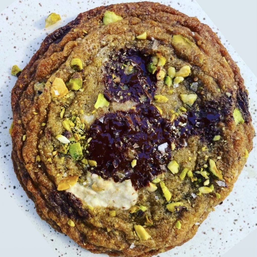 Pistachio Brown Butter & Halva Chocolate Chunk Cookies